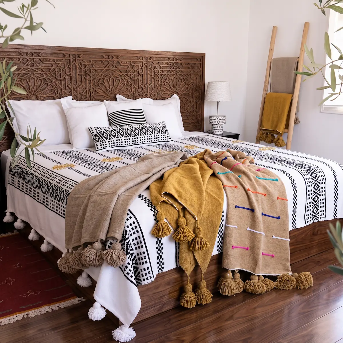 Plaids marocains faits à la main Coussin Atlas