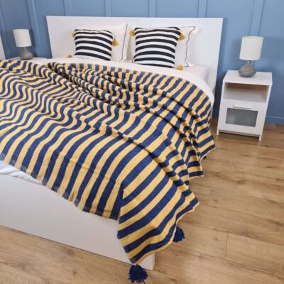 Couverture Rayer bleue et jaune