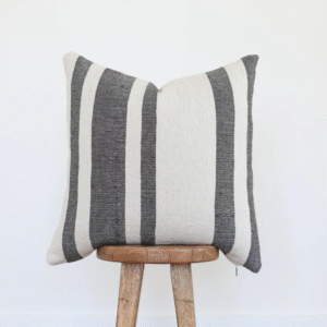 Housse De Coussin Gris Et Blanc Rayer