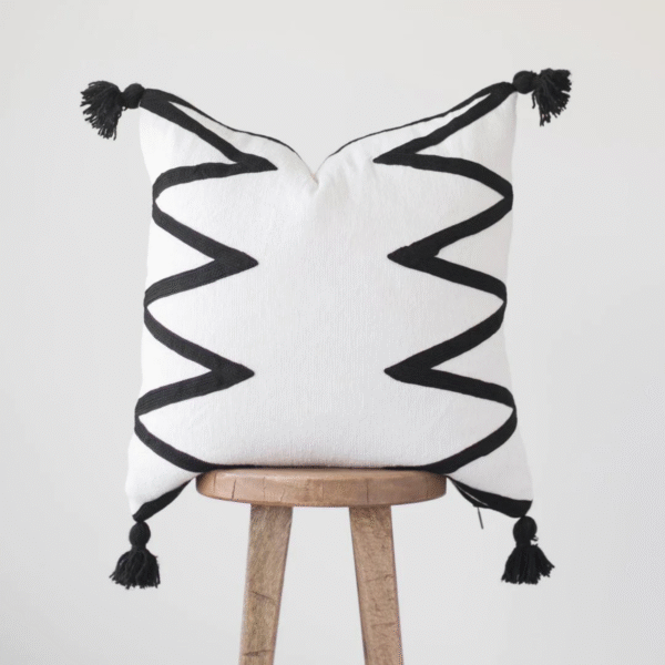 Housse De Coussin Noir Et Blanc Boho