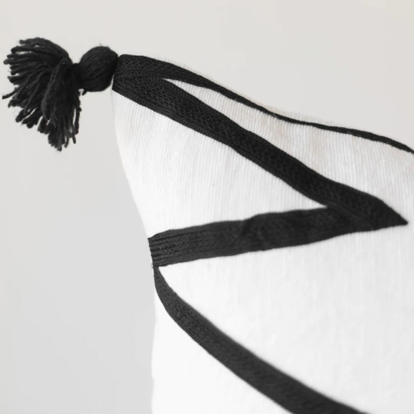Housse De Coussin Noir Et Blanc Boho – Image 5