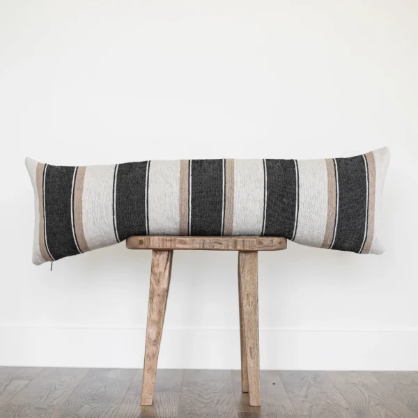Housse De Coussin Blanc Et Noir Rayer – Image 5