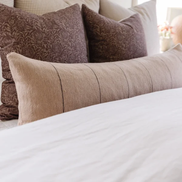 Housse De Coussin Beige Avec Lignes Marron – Image 7