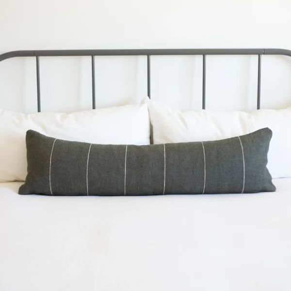 Housse De Coussin Artisanale Vert Olive Foncé – Image 4