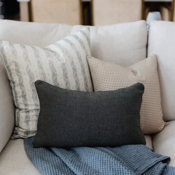 Housse De Coussin Vert Olive Foncé – Image 3