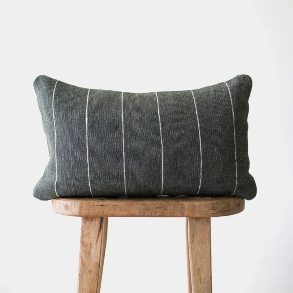 Housse De Coussin Artisanale Vert Olive Foncé