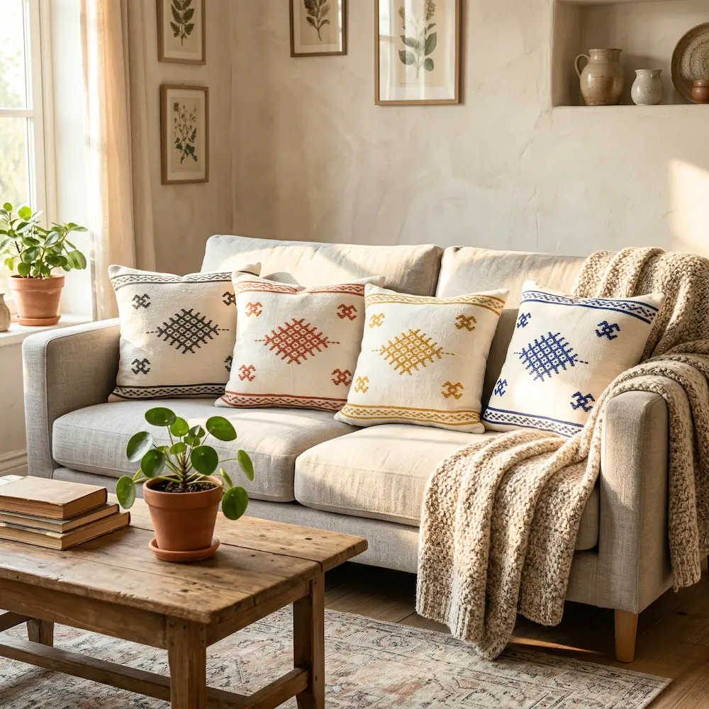 Coussin marocain brodé Coussin Atlas