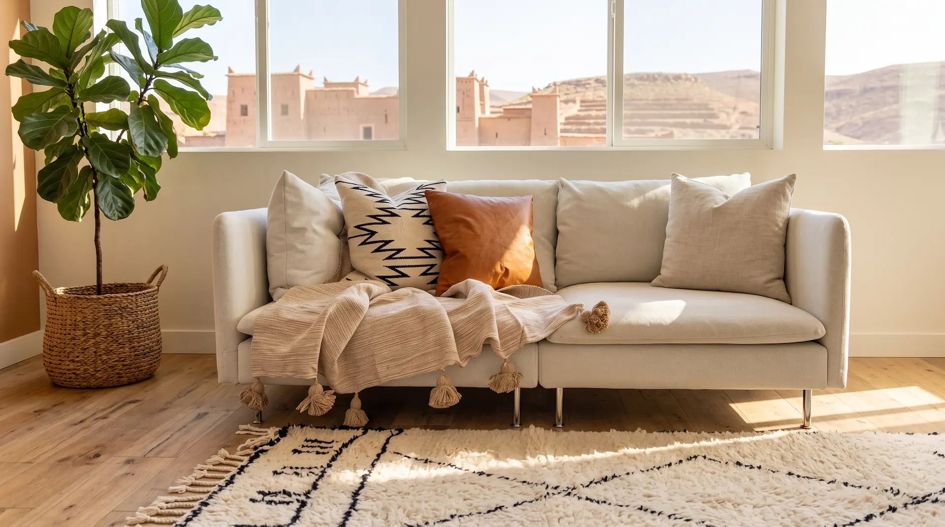 Plaids et coussins marocains faits à la main Coussin Atlas